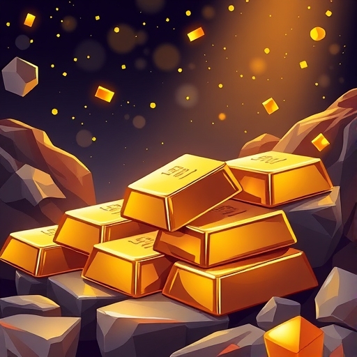 Gold bars illustration