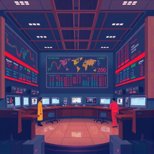 Illustration of a trading floor