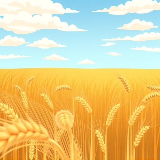 A wheat field illustration