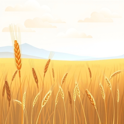A wheat field illustration