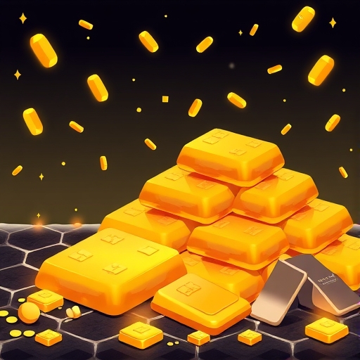 Gold bars illustration.