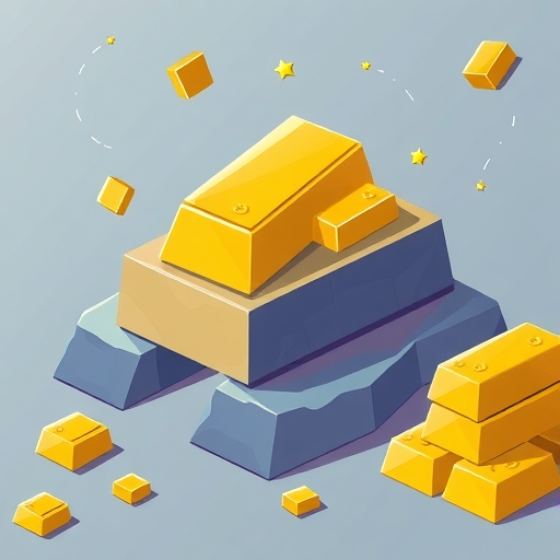 Gold bars illustration.
