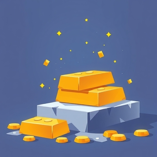 Gold bars illustration.