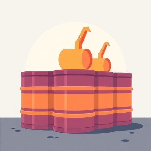 illustration of oil barrels