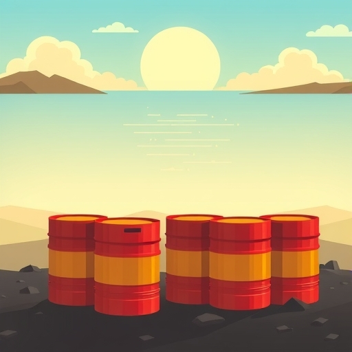 illustration of oil barrels