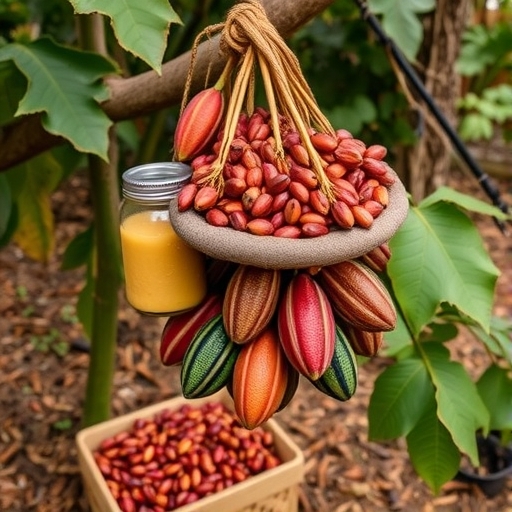 cocoa beans harvesting