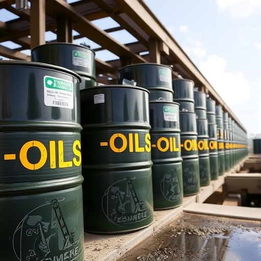 Crude oil barrels