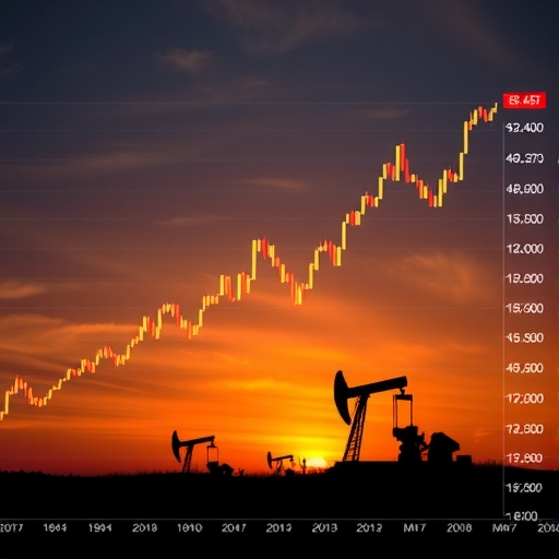 A crude oil market chart.