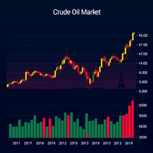 A crude oil market chart.