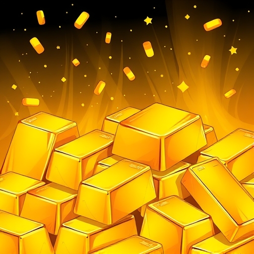 Illustration of gold bars