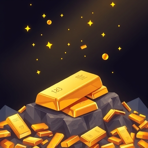 Illustration of gold bars