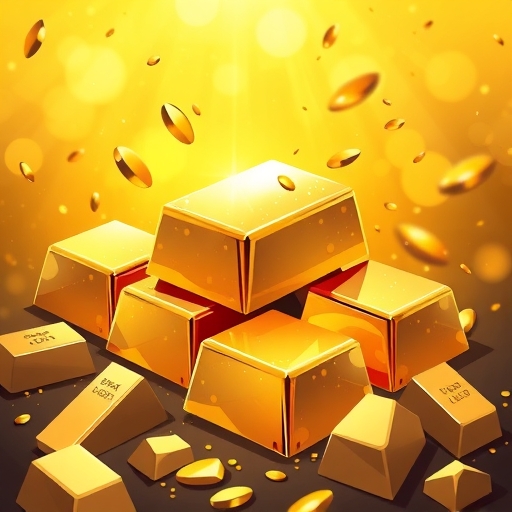 Illustration of gold bars