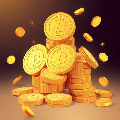 Gold coins illustration