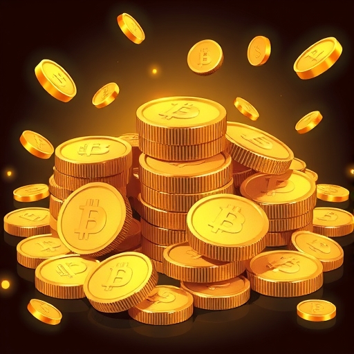 Gold coins illustration