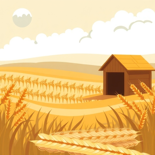 Grain market illustration
