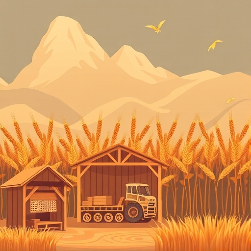 Grain market illustration