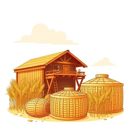 Grain market illustration