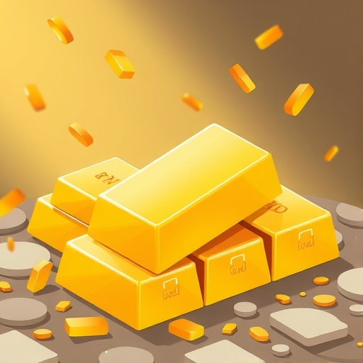 Illustration of gold bars