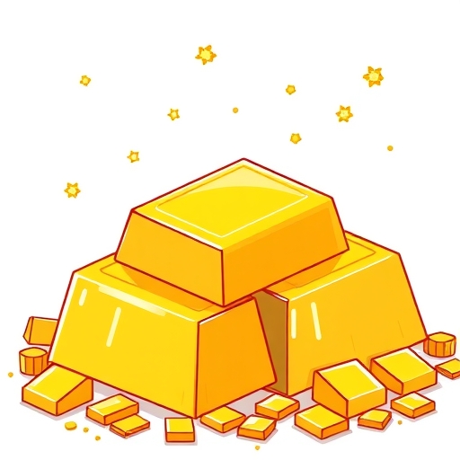 Illustration of gold bars