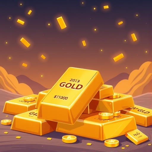 Illustration of gold bars