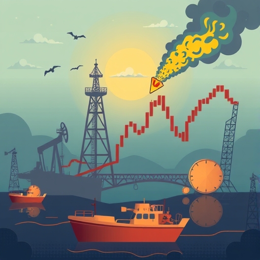 An illustration of oil trading.