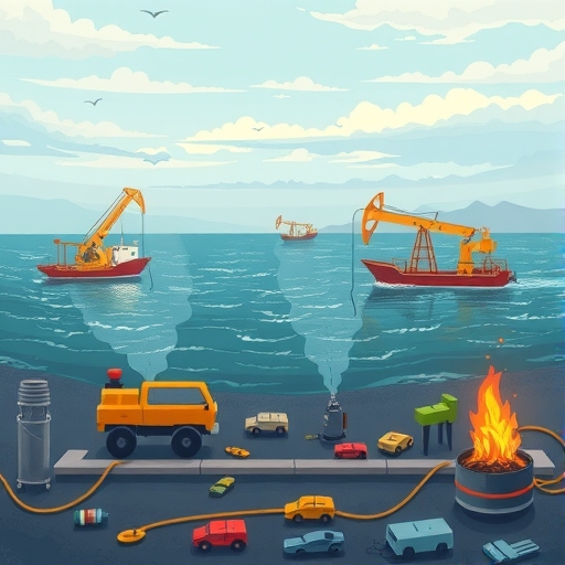 An illustration of oil trading.