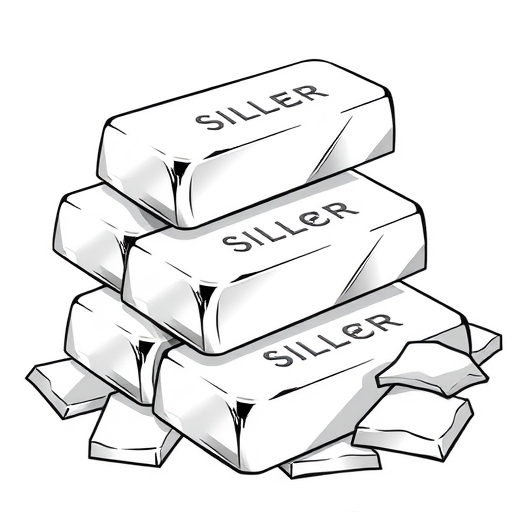 Illustration of silver bars