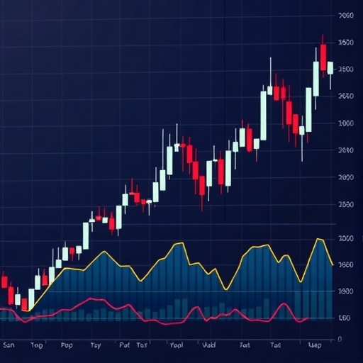 An illustration of trading charts.