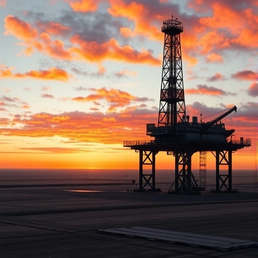 An oil rig landscape.