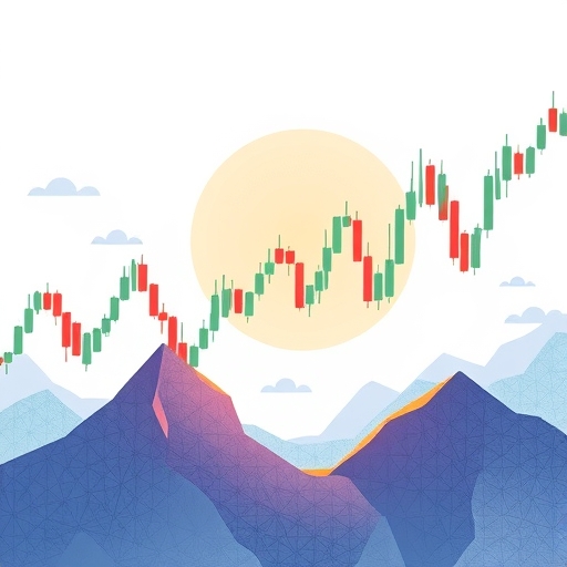 Trading charts illustration