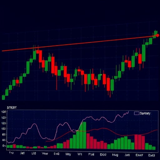Trading charts illustration