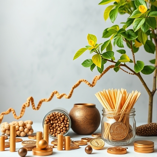 Visual representation of commodity market growth.