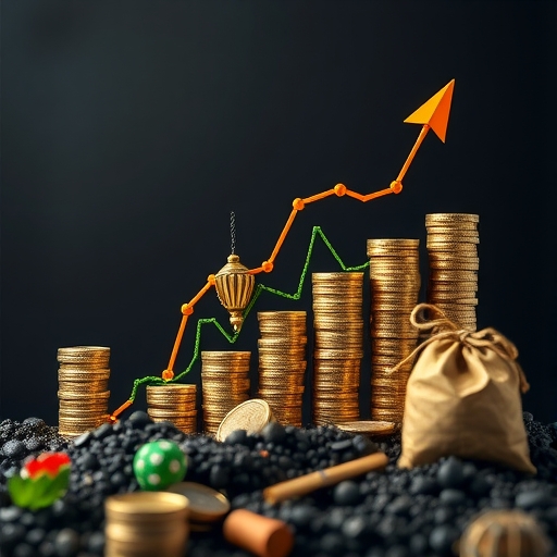 Visual representation of commodity market growth.