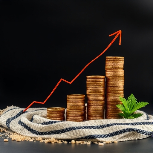 Visual representation of commodity market growth.