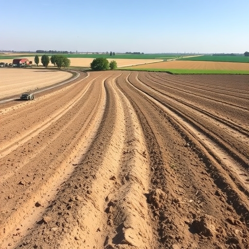 farmland with dry soil