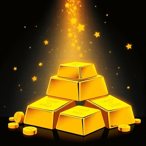 illustration of gold bars