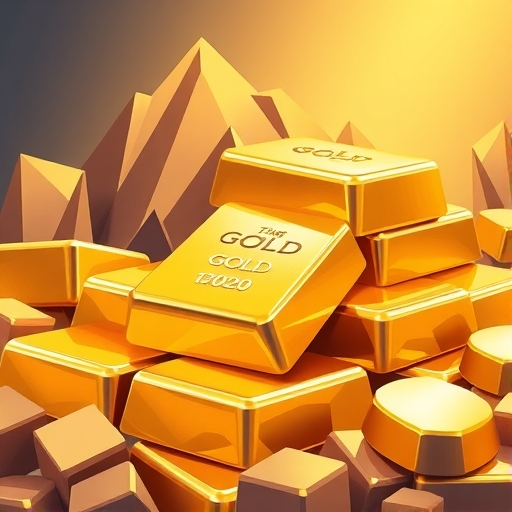 illustration of gold bars