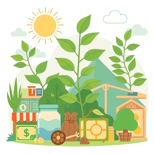 Illustration of green commodities