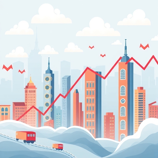 Illustration of market fluctuations.