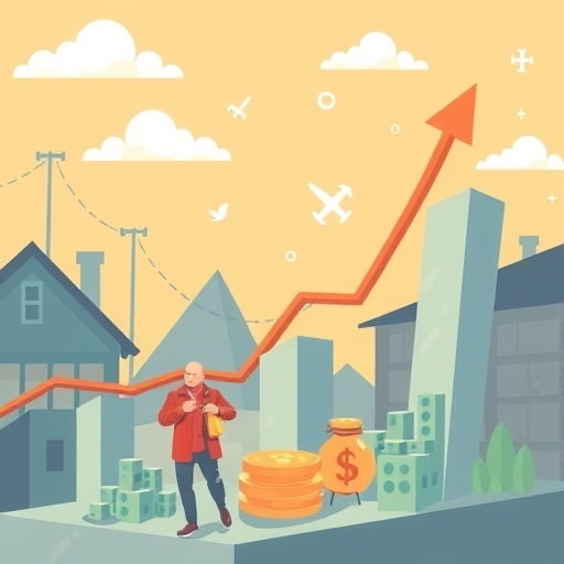 Illustration of rising consumption costs for households.