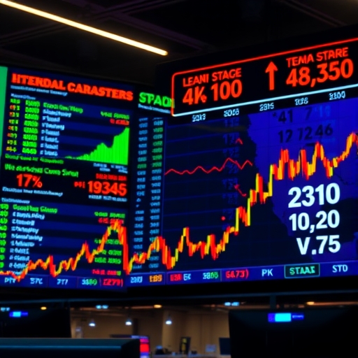 Stocks trading concept