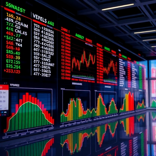 Stocks trading concept