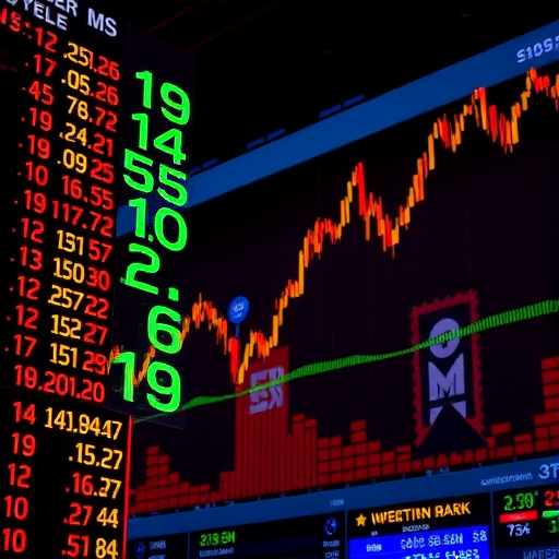 Stocks trading concept