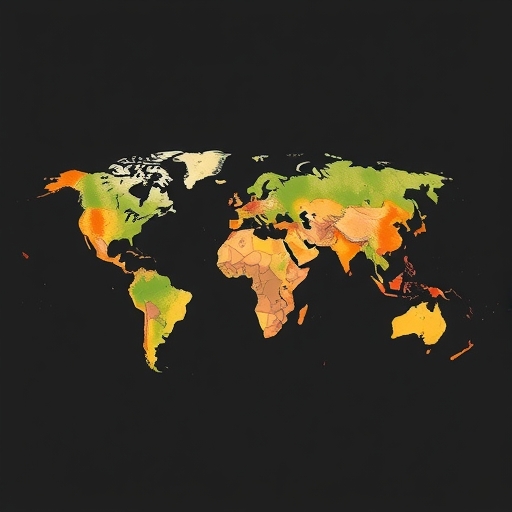 A world map illustration