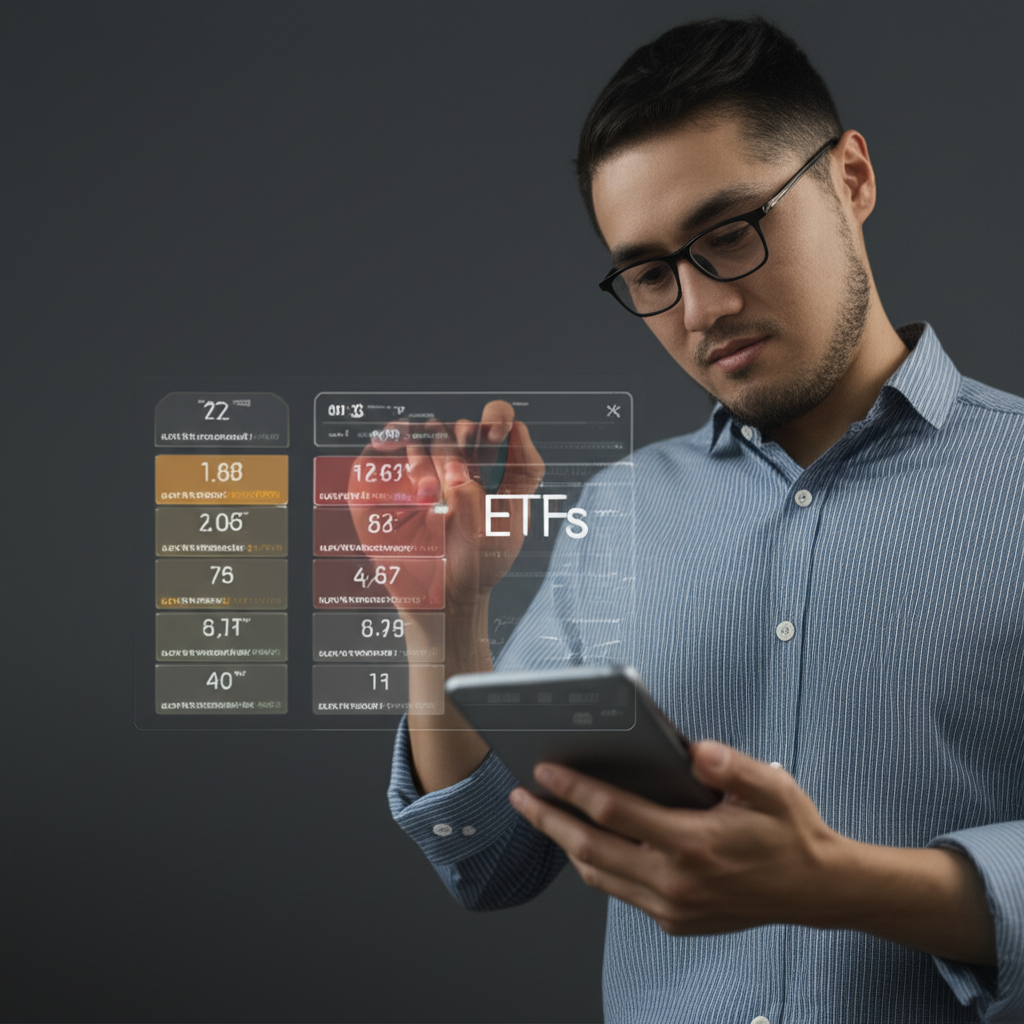 Investor diversifying portfolio with commodity ETFs