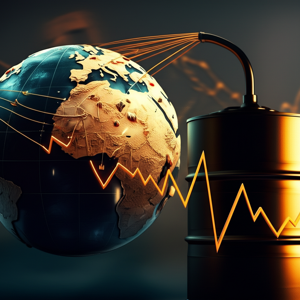 Global geopolitical flashpoints affecting oil supply routes and production regions