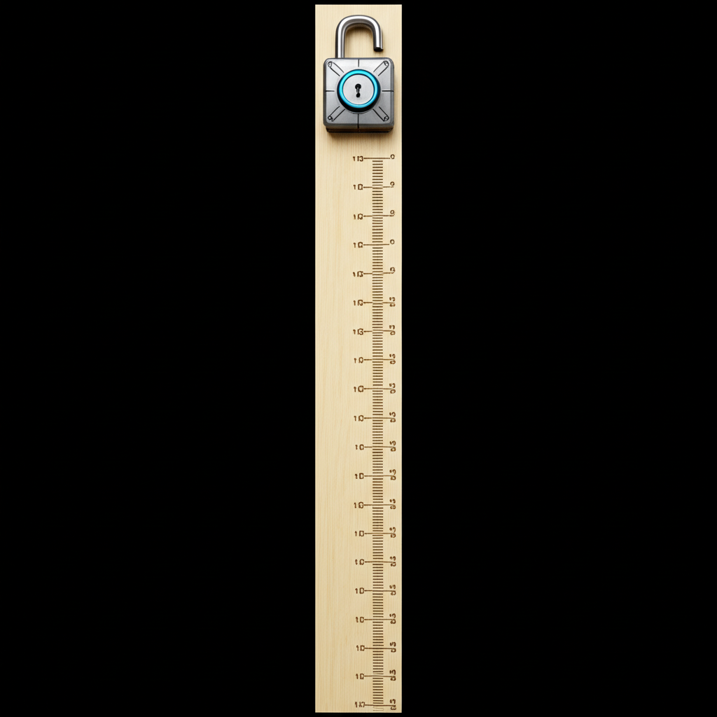 Growth chart with cyber lock