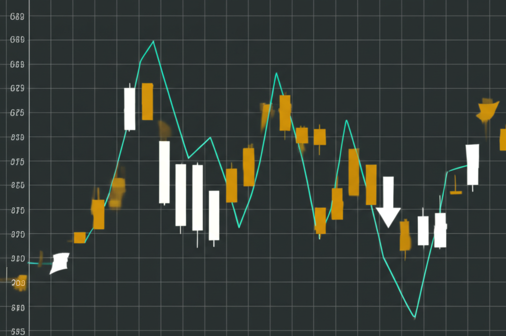 Illustration showing gold bars, stock charts, and economic graphs representing commodities and equities