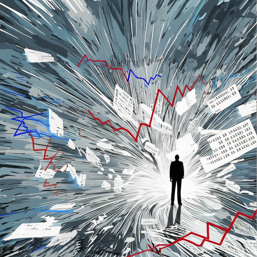 Investor navigating market chaos