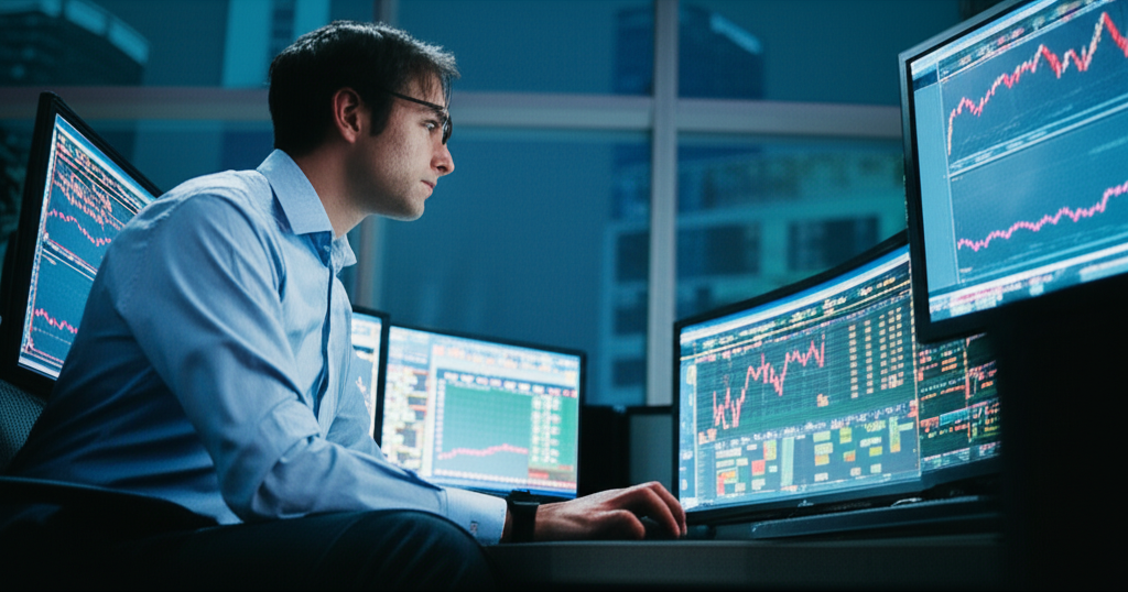 US investor analyzing commodity markets